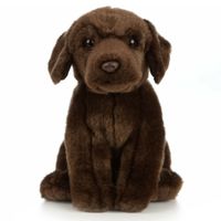 Pluche bruine Labrador hond knuffeldier 25 cm   - - thumbnail