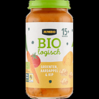 Jumbo Biologisch Groenten, Aardappel & Kip 15+ Maanden 250 g