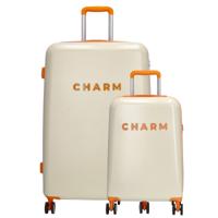 Charm London Capetown Travel Trolley Set-Beige multi Charm London Capetown Travel Trolley Set-Beige multi