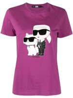 Karl Lagerfeld t-shirt Ikon 2.0 en coton biologique - Violet