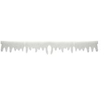 Ijspegelrand/sneeuwrand - wit met glitter - 180 x 15 cm - polyester - sneeuwversiering Ijspegelrand/sneeuwrand - wit met glitter - 180 x 15 cm - polyester - sneeuwversiering