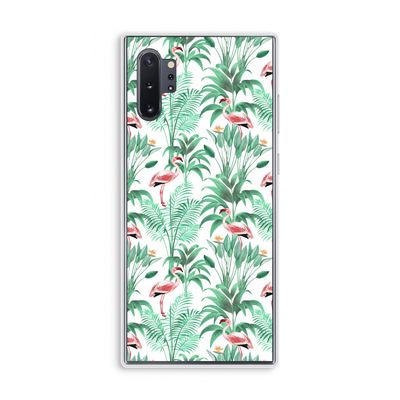 Flamingo bladeren: Samsung Galaxy Note 10 Plus Transparant Hoesje