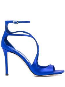 Jimmy Choo sandales Azia 95 mm en satin - Bleu