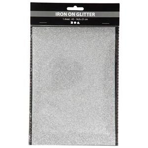 Creativ Company Opstrijkfolie glitter zilver, a5
