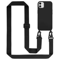 Cadorabo Mobiele telefoon ketting geschikt voor Apple iPhone 11 Hoesje in LIQUID ZWART - Silicone beschermhoes - thumbnail