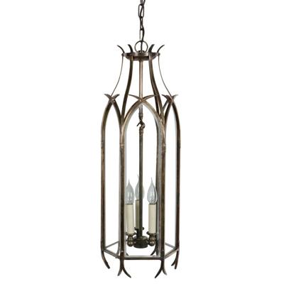 Limehouse Antieke hanglampGothic 3-lichts - gepolijst nikkel (N) - 733A