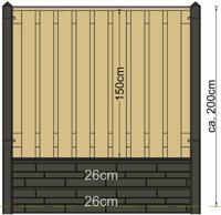 Berton paal Geul antraciet hoekmodel 280 cm Tuindeco - Tuindeco