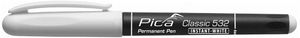 Pica 532/52 Permanent Pen 1-2mm rond wit,10st.