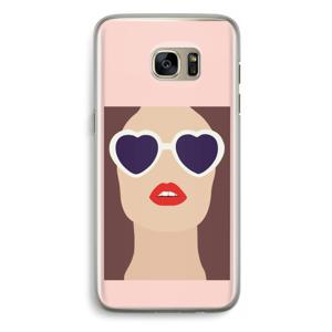 Red lips: Samsung Galaxy S7 Edge Transparant Hoesje