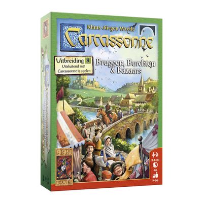 999Games carcassonne: bruggen, burchten en bazaars uitbreiding bordspel