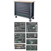 Stahlwille 98830179 Premium gereedschapsset 161-delig Met mobiele werkbank WB625 7 laden (b x h x d) 1150 x 1045 x 500 mm
