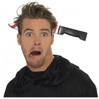 Smiffys Horror Diadeem - mes door hoofd - voor volwassenen - Halloween