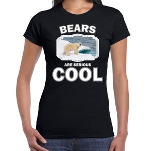 Dieren ijsbeer t-shirt zwart dames - bears are cool shirt