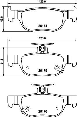 Brake Pad Set, Disc Brake 8db 8DB355040101