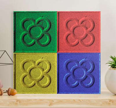 Pop art kleurrijke tegels collage canvas