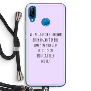 Zelfvertrouwen: Huawei P20 Lite Transparant Hoesje met koord