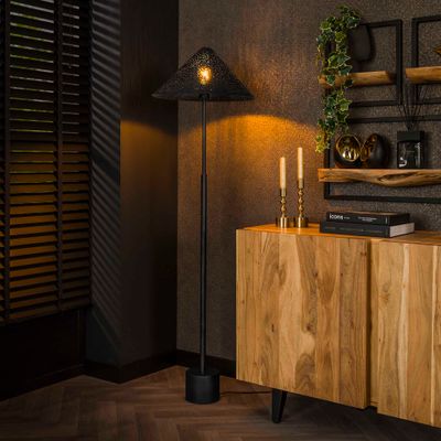 LifestyleFurn Vloerlamp 'Marleigh' Charcoal, 154cm hoog