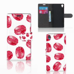 Sony Xperia Z3 Book Cover Pink Macarons