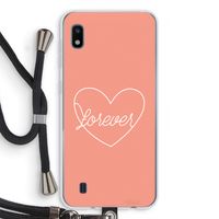 Forever heart: Samsung Galaxy A10 Transparant Hoesje met koord