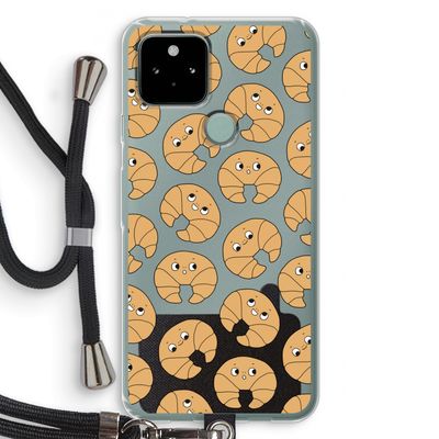 Croissant: Pixel 5 Transparant Hoesje met koord