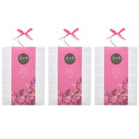 Acorde Geurzakjes Orchidee - 3x - met ophanghaak - 55 gr - geurkaartjes / luchtverfrisser