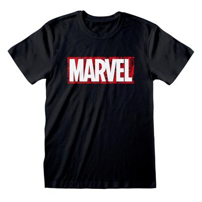 Unisex T-Shirt met Korte Mouwen Marvel Zwart - Maat: XL