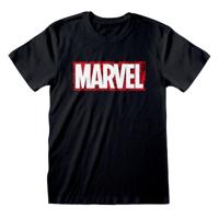 Unisex T-Shirt met Korte Mouwen Marvel Zwart - Maat: XL