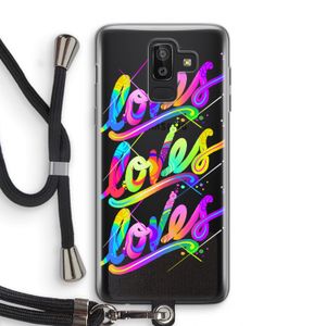 Loves: Samsung Galaxy J8 (2018) Transparant Hoesje met koord