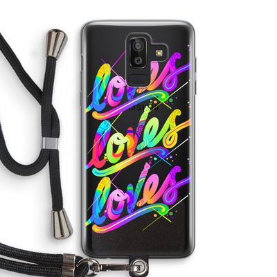 Loves: Samsung Galaxy J8 (2018) Transparant Hoesje met koord