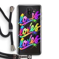 Loves: Samsung Galaxy J8 (2018) Transparant Hoesje met koord