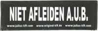 Julius-K9 label - Niet afleiden a.u.b.