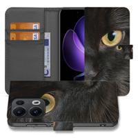 OPPO Reno 13 Pro | Book Case | 'Zwarte Kat' - Stijlvolle Bescherming met Karakter OPPO Reno 13 Pro | Book Case | 'Zwarte Kat' - Stijlvolle Bescherming met Karakter