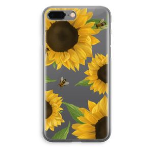 Sunflower and bees: iPhone 8 Plus Transparant Hoesje