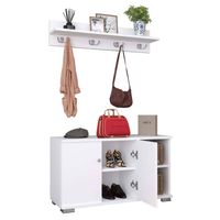 GadosL garderobe opstelling 2 deuren 2 planken wit.