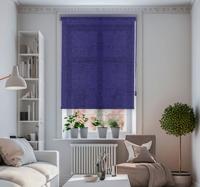 Blauwe stoffen patroon Raambekleding woonkamer