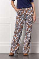 Studio Anneloes Marilon Leaves Trousers 13111 Broek 1365 Carmamel/ink Blue