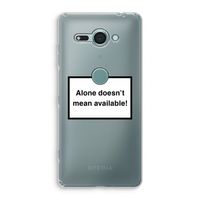 Alone: Sony Xperia XZ2 Compact Transparant Hoesje