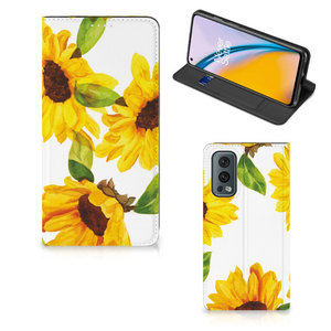 Smart Cover voor OnePlus Nord 2 5G Zonnebloemen