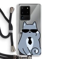 Cool cat: Samsung Galaxy S20 Ultra Transparant Hoesje met koord
