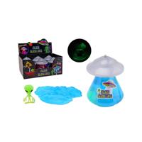 Johntoy Ufo slijm met licht en glow in the dark alien