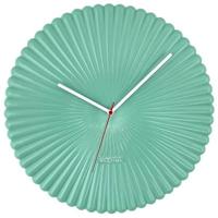 NeXtime - Wandklok 40cm - Stil - Groen - Polyresin - NeXtime 'Mousse' NeXtime - Wandklok 40cm - Stil - Groen - Polyresin - NeXtime 'Mousse'