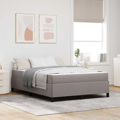 Boxspring bed Taupe en Zwart 140 x 190 cm