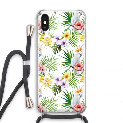 Gele kuif: iPhone X Transparant Hoesje met koord