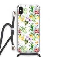Gele kuif: iPhone X Transparant Hoesje met koord