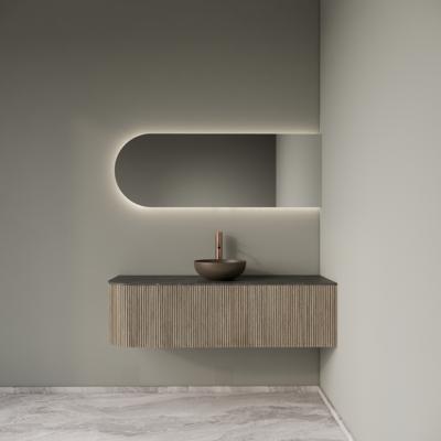 Badkamermeubelset Gliss Design Alluro 140 cm Rechts Corn Silk