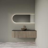 Badkamermeubelset Gliss Design Alluro 140 cm Rechts Corn Silk