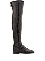 Giuseppe Zanotti bottes Candle brodées de sequins - Noir