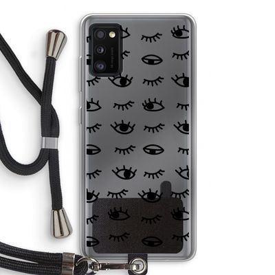 Eye pattern #2: Samsung Galaxy A41 Transparant Hoesje met koord