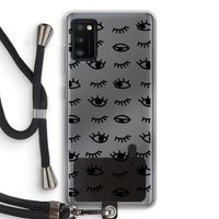 Eye pattern #2: Samsung Galaxy A41 Transparant Hoesje met koord