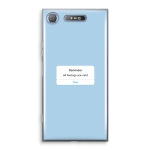 Reminder: Sony Xperia XZ1 Transparant Hoesje